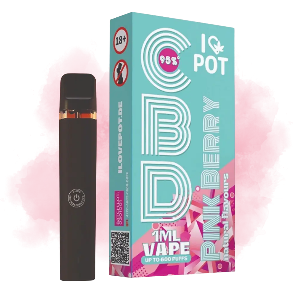 ILovePot CBD Vape 95% Pink Berry 1ml