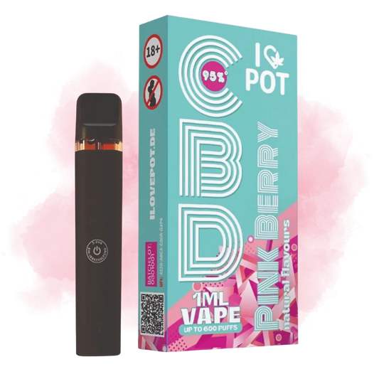 ILovePot CBD Vape 95% Pink Berry 1ml